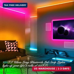 DAYBETTER Led Strip Lights 100 ft Smart with App Remote Control, 5050 RGB for Be