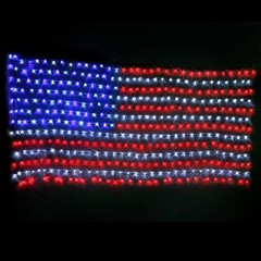 Led Flag Net Lights of The United States, American Flag Lights, Waterproof Am…