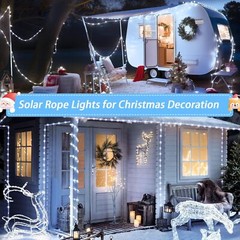 Solar Rope Lights Outdoor Waterproof LED 33ft 100LEd For Garden Yard Fence Parts