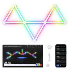 Smart Linkable LED Bar WiFi BT RGBW 44 Scene 6 Music, with Alexa Google Tuya