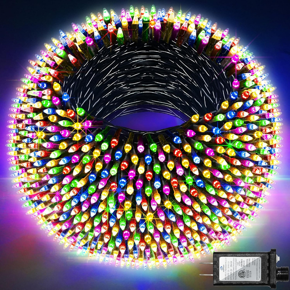 1500 LED 470FT Christmas Lights Outdoor,12 Lighting Modes Christmas String Light