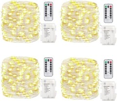Battery Operated 50 LED Fairy String Lights with Remote – Elegant Indoor/Outdoor