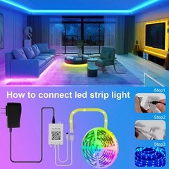 50ft Smart Strip Lights,with App Control Remote,Music Sync Color Changing Lights