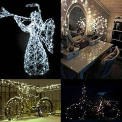 Solar Power LED String Lights 100 LED Copper Wire Waterproof Outdoor Fairy