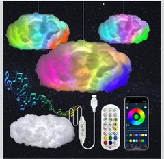 3D Big Cloud Lightning Light Kit Decorations for Adults and Kids Multicolor