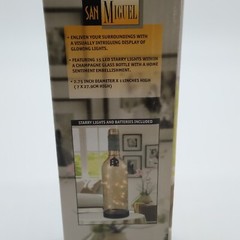 Vineyard Lighting Bottle Home San Miguel Starry Lights Clear Amber Glass