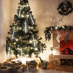 Meteor Shower Rain Lights 50cm 240LED Falling String Light Hanukkah Garden Decor