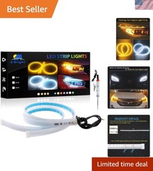 Universal Fit 60cm LED Strip Lights for Cars & Motorcycles – Easy Install