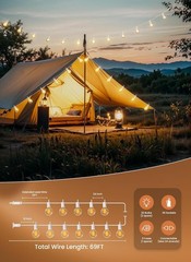 29-209FT Outdoor String Lights G40 LED Waterproof Dimmable Patio Hanging Decor