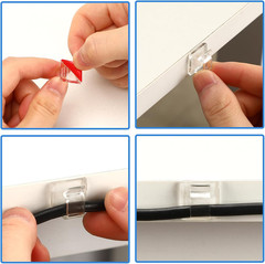 80 PCS Adhesive Cable Clips Christmas Clear Light Strip Mounting Clips Led Light