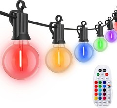 29-209FT Outdoor String Lights G40 LED Waterproof Dimmable Patio Hanging Decor