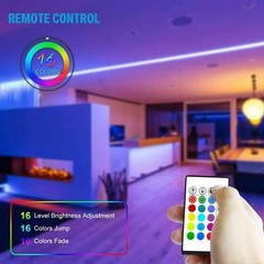 5M RGB 5050 Waterproof LED Strip light SMD 44 Key Remote 12V US Power Full Kit