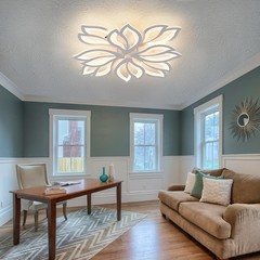 Haodengshi Modern Led Ceiling Light Fixture Dimmable 28 White Modern Flower