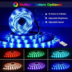 LED Strip Lights 100ft 50ft Music Sync Bluetooth 5050 RGB Room Light with Remote