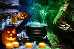 4 Pack Battery Operated Timer Halloween LED Pumpkin Lights with Remote, Flame…