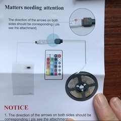 Battery Powered 5050 SMD RGB LED Strip Light Flexible Waterproof Remote Control