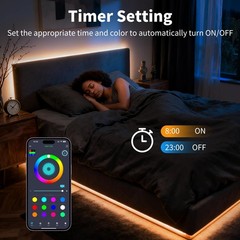 Lctkjtp Led Strip Lightsrgb Music Sync Color Changing Led Lights Smart App