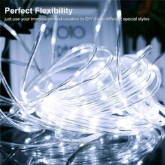 USB LED String Lights PVC Tube Rope LED Fairy Light Outdoor For DIY Party Decor