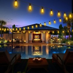 200FT Solar String Lights ST38 LED Outdoor Waterproof Patio Garden Bulb Lights