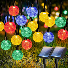 2 Pack Solar String Lights Outdoor Waterproof, Total 98 FT 100 LED Solar Powered