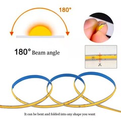 COB LED Strip Light AC110V High Voltage 32.8ft 10W/M 8mm Width For Home/Office