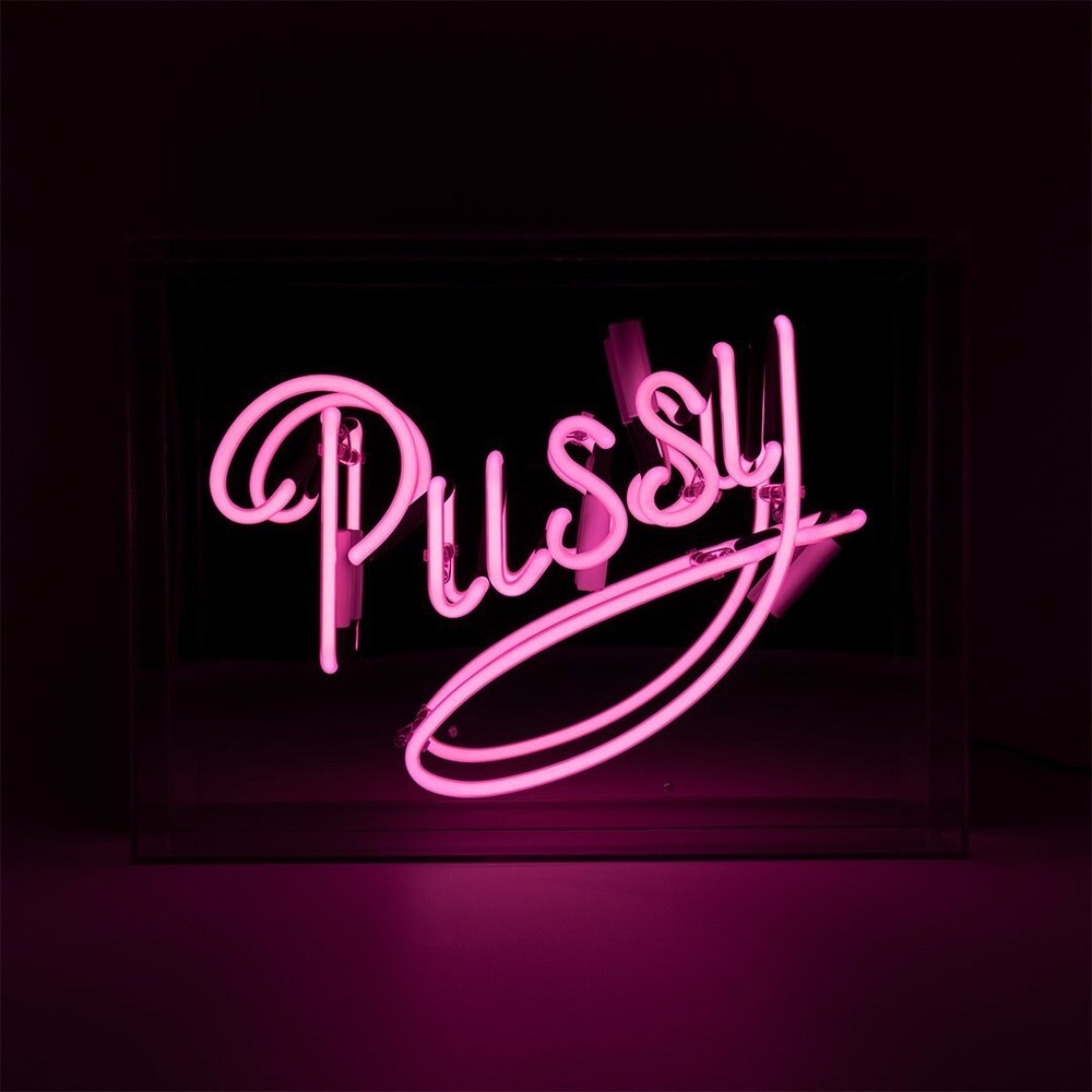 Locomocean – Pink Glass Neon Sign Pussy Locomocean – Neon Sign Pussy