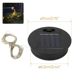 Solar Light Lantern Replacement Top 2 Pack 6cm/2.4inch Round Panel Lid with S…