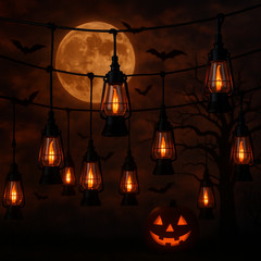 Novelty Lights ST38 LED Outdoor Flicker Flame Oil Lamp String Lights, 10 Light