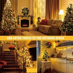 100FT Warm White LED String Lights 300 Waterproof Fairy Lights Indoor Outdoor