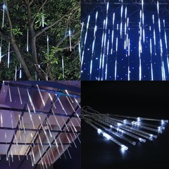 LED Meteor Shower Rain Lights,Drop/Icicle Snow Falling Raindrop 30cm 8 Tubes …