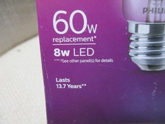 2 Pack Philips Ultra Definition 60W Equivalent 8W LED A19 Medium Bulb 800 Lumens