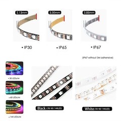 5050 WS2812B RGB IC LED Strip Lights 144 LEDs Pixel Individual Addressable DC5V