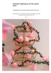 10/20/40/80 LED Rose Flower Fairy String Lights Battery Powered Garland Decor