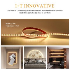 pcningled LED Strip Lights 32.8 Feet Cuttable Rope Lights 110V