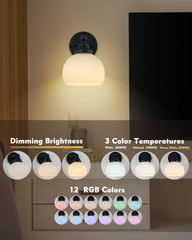 HEQIQEH Vintage Rechargeable Battery Operated Sconce Wall Lighting Remote