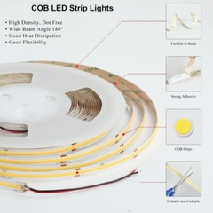 300 5630 SMD Flexible LED 3000K Warm White Lighting Strip 16.4ft or 5 meters
