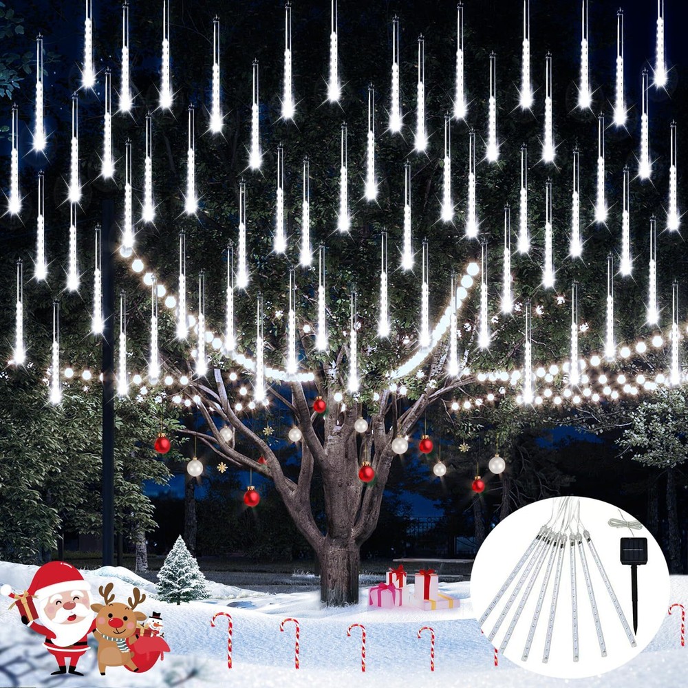 Meteor Shower Lights Rain Drop Snowfall Icicle String Lights for Xmas Tree