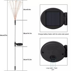 150LED Solar Firework Lights Fairy Starburst Lamp Outdoor Garden Path Xmas Decor