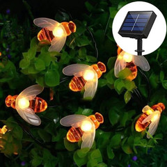 12M Solar Snowflake LED String Lights Fairy Lights Garland Outdoor New Year Chri