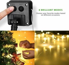 100-300 LED Solar Fairy String Light Copper Wire Outdoor Waterproof Garden Decor