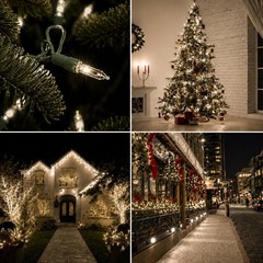 Clear Christmas Random Shimmering Twinkle Lights – 24 of 100 Bulbs Twinkle