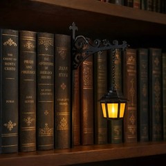 Ambient Lighting Vintage Bookshelf Lantern Light White Warm White Bookshelf Ghos