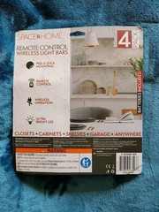 Space & Home Remote Control Wireless Light Bars 4-Pack