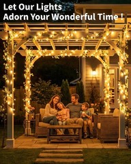 Solar Fairy String Lights 4 Pack Outdoor Remote Total 158FT 480LED Warm Multi…