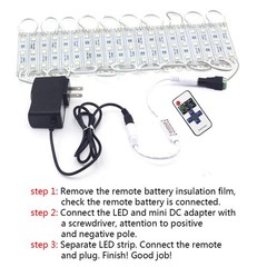 LED Lights for Store Front Window Advertising with Remote Control & Power Supply