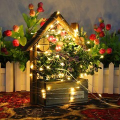 20/100/200 LED Battery Operated Copper Wire String Fairy Lights Decor W/ Remote
