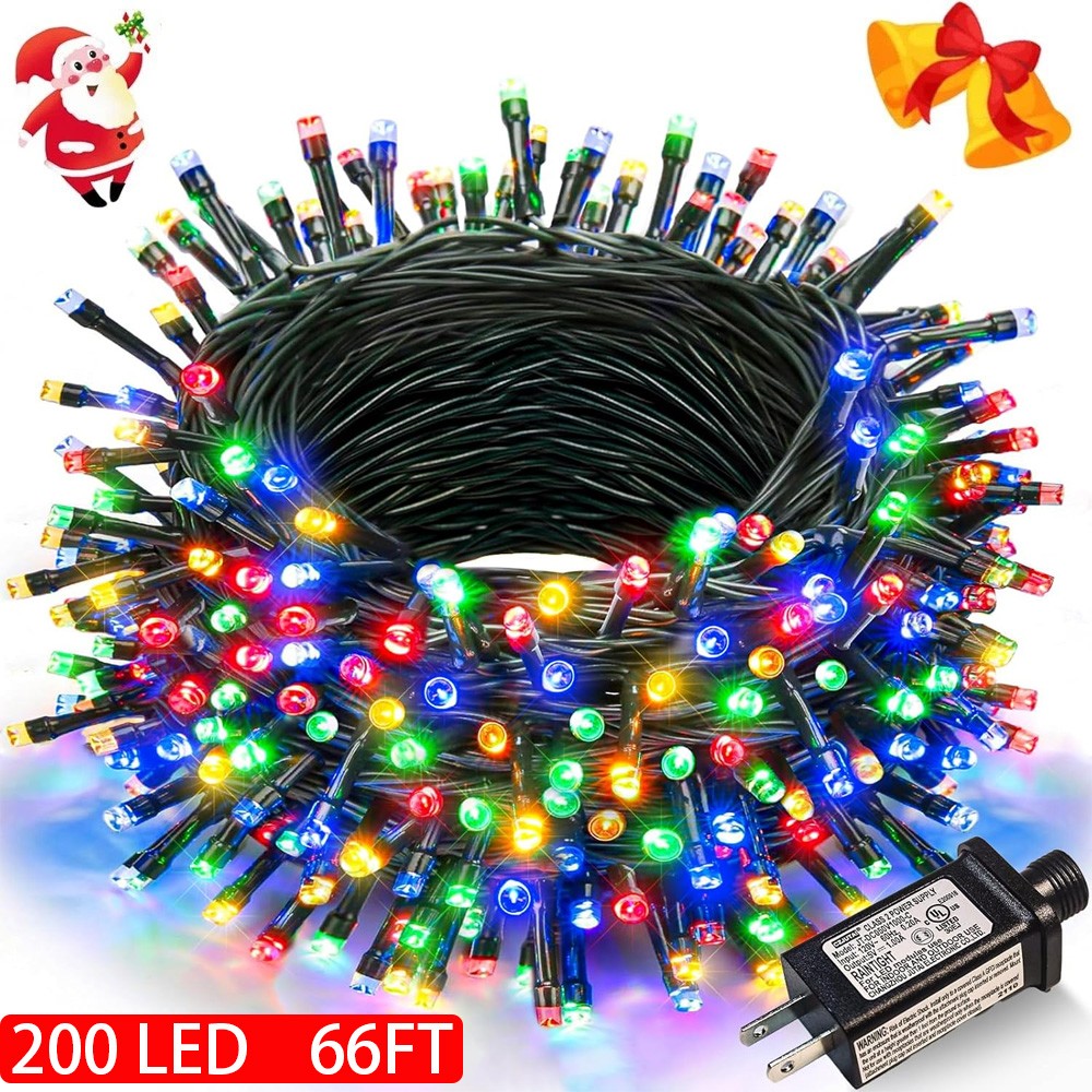 Multicolor 200 LED Christmas String Lights Waterproof Christmas Lights 8 Mode