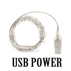 5m STARS Fairy Lights for Bedroom String USB Powered Adapter Party