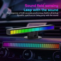 Sound Music Light Voice Activated Pickup Rhythm RGB LED Strip Tube Car Bar Lamp