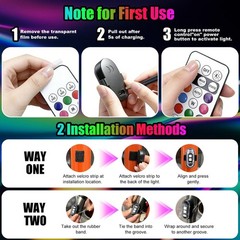 Wireless LED Lights for Car, Wireless Rock Lights with 8 Colors 10 Modes,Led Str